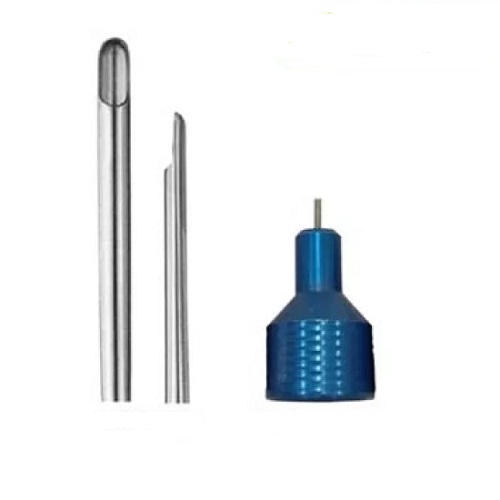 Toomey Handle Cannula Half Cut Tip